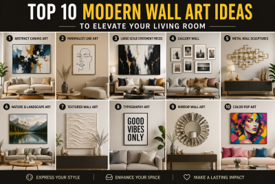 Top 10 Modern Wall Art Ideas to Elevate Your Living Room